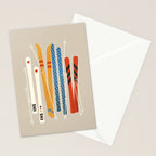 Ski Illustration Stationery Card Gallery Image 2