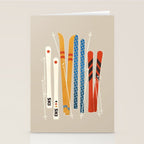 Ski Illustration Stationery Card Gallery Image 2