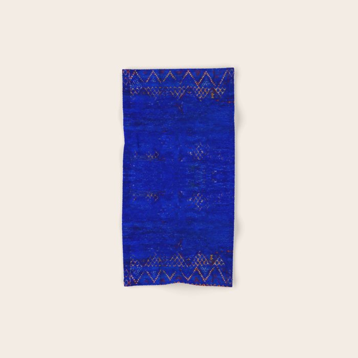 -A5- Royal Calm Blue Bohemian Moroccan Artwork. Bath Towel Gallery Image 1