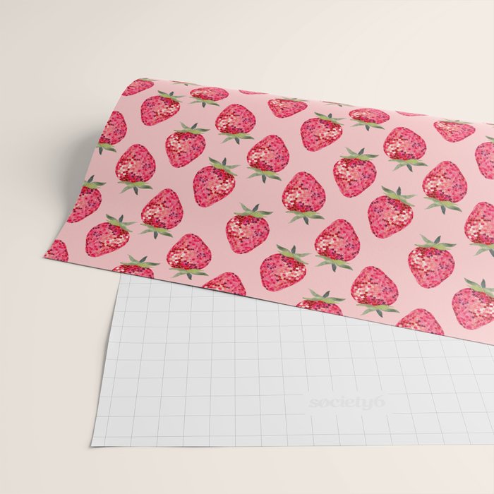 Disco Ball Strawberry Wrapping Paper Gallery Image 2