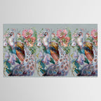 Floral Peacock Garden Tablecloth Gallery Image 2