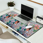 Floral Peacock Garden Desk Mat Gallery Image 2