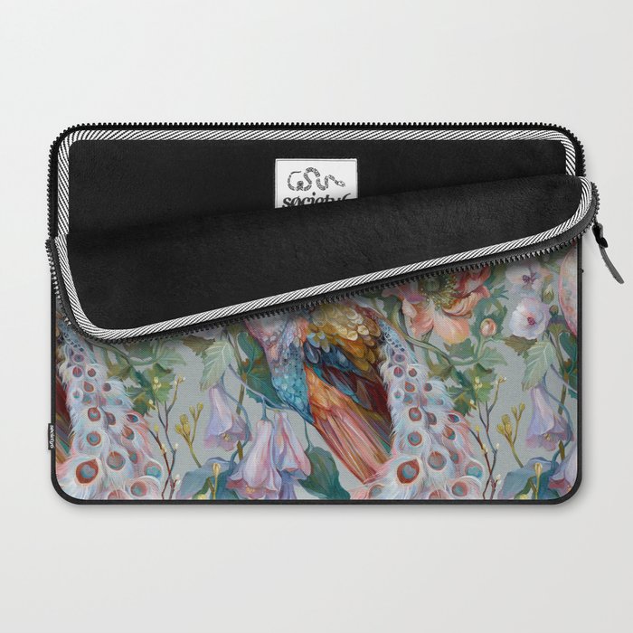 Floral Peacock Garden Laptop Sleeve Gallery Image 2