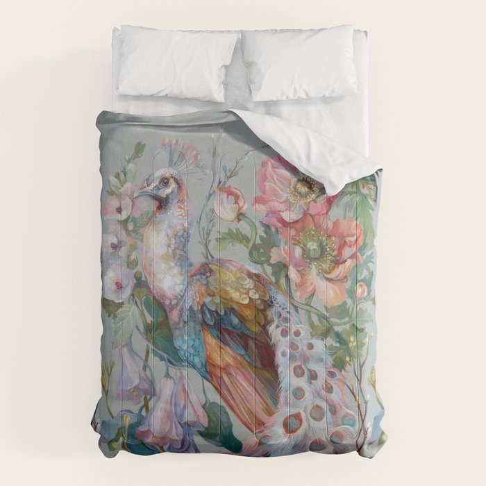Floral Peacock Garden Comforter Gallery Image 6