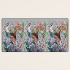 Floral Peacock Garden Desk Mat Gallery Image 3
