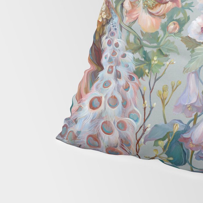 Floral Peacock Garden Pillow Sham Gallery Image 4