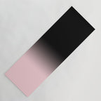 Modern abstract elegant black blush pink gradient pattern Yoga Mat Gallery Image 1