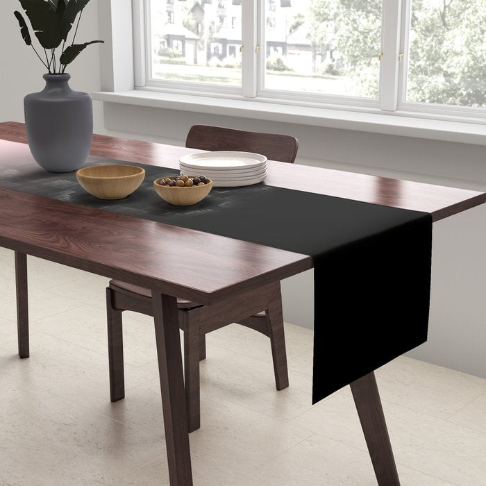 Modern abstract elegant black blush pink gradient pattern Table Runner Gallery Image 2