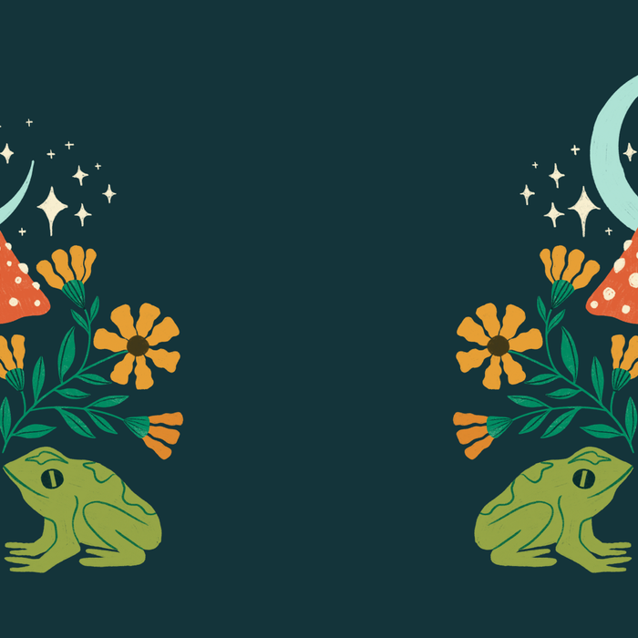 Moonlight Flower Frogs and Mushroom Coffee Mug Gallery Image 2