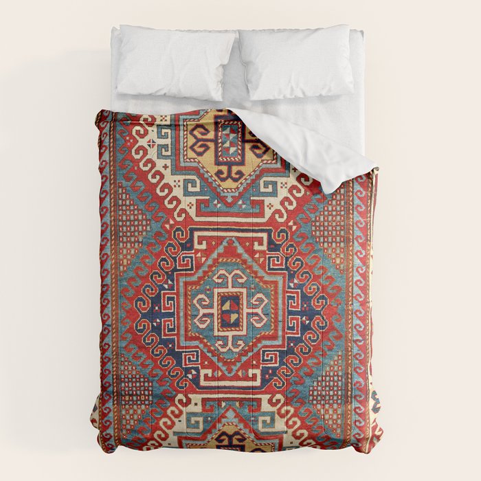 Borjalou Kazak Southwest Caucasus Antique Rug Print Comforter Gallery Image 6