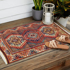 Borjalou Kazak Southwest Caucasus Antique Rug Print Outdoor Rug Gallery Image 2