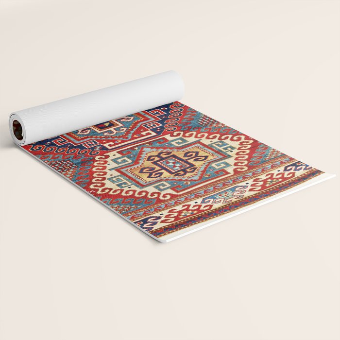Borjalou Kazak Southwest Caucasus Antique Rug Print Yoga Mat Gallery Image 2
