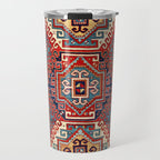 Borjalou Kazak Southwest Caucasus Antique Rug Print Travel Mug Gallery Image 1