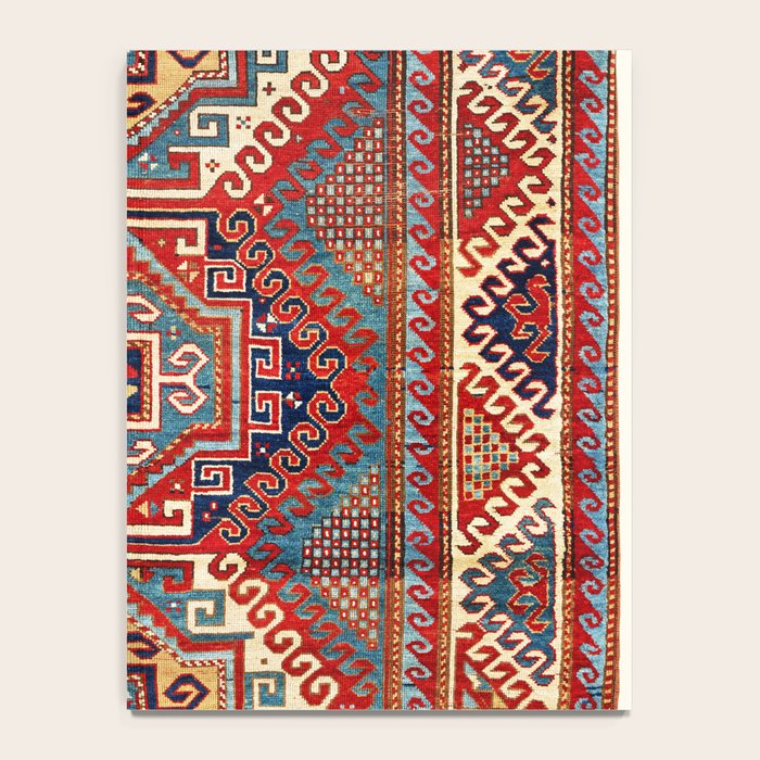 Borjalou Kazak Southwest Caucasus Antique Rug Print Notebook Gallery Image 4