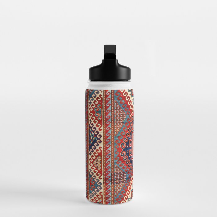 Borjalou Kazak Southwest Caucasus Antique Rug Print Water Bottle Gallery Image 3