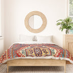 Borjalou Kazak Southwest Caucasus Antique Rug Print Duvet Cover Gallery Image 3