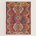 Borjalou Kazak Southwest Caucasus Antique Rug Print Jigsaw Puzzle Gallery Image 1