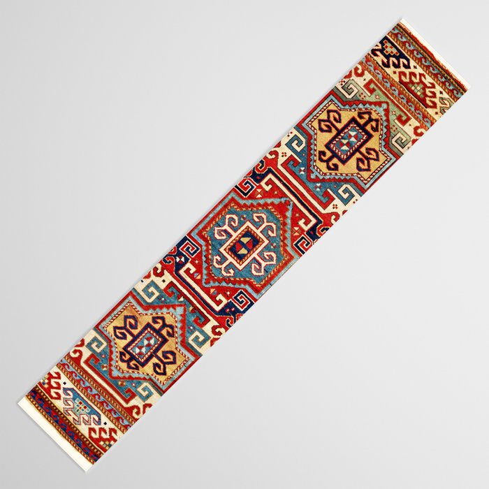 Borjalou Kazak Southwest Caucasus Antique Rug Print Table Runner Gallery Image 3