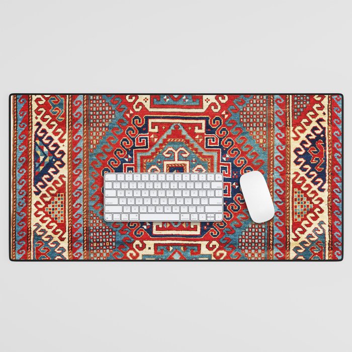 Borjalou Kazak Southwest Caucasus Antique Rug Print Desk Mat Gallery Image 1