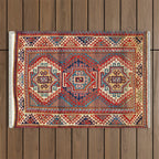 Borjalou Kazak Southwest Caucasus Antique Rug Print Outdoor Rug Gallery Image 1