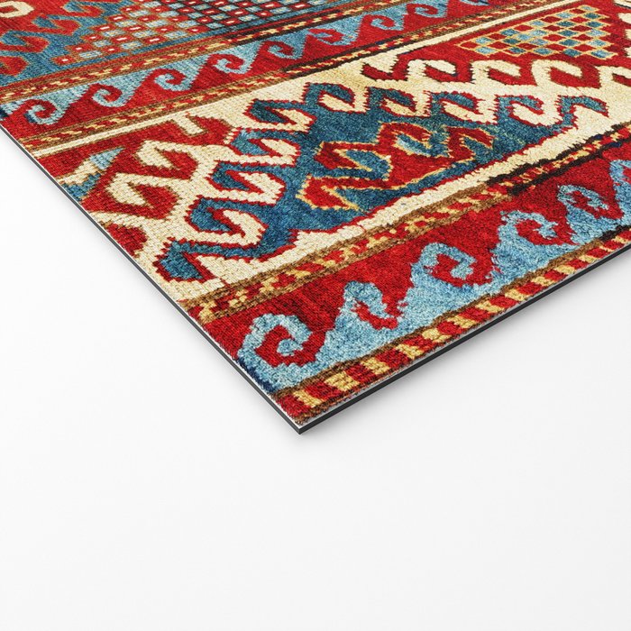 Borjalou Kazak Southwest Caucasus Antique Rug Print Welcome Mat Gallery Image 2