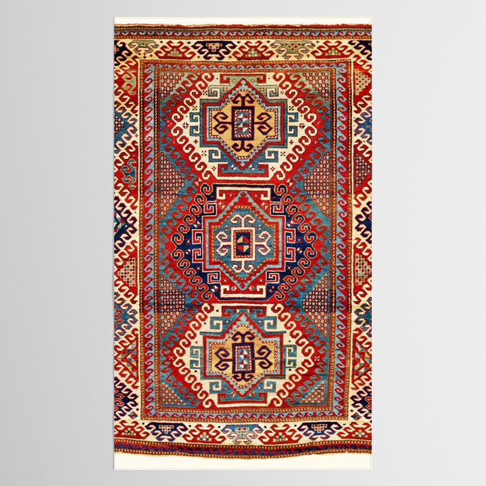 Borjalou Kazak Southwest Caucasus Antique Rug Print Tablecloth Gallery Image 2