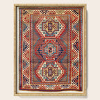 Borjalou Kazak Southwest Caucasus Antique Rug Print Serving Tray Gallery Image 1