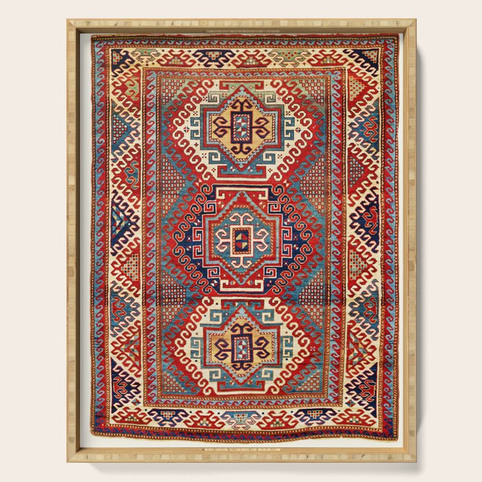 Borjalou Kazak Southwest Caucasus Antique Rug Print Serving Tray Gallery Image 1