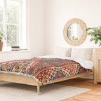 Borjalou Kazak Southwest Caucasus Antique Rug Print Duvet Cover Gallery Image 2