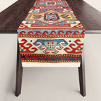 Borjalou Kazak Southwest Caucasus Antique Rug Print Table Runner Gallery Image 1