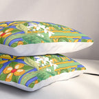 Summer ,Sicilian tiles ,citrus,oranges,majolica,lemons ,Mediterranean  Pillow Sham Gallery Image 3