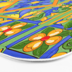 Summer ,Sicilian tiles ,citrus,oranges,majolica,lemons ,Mediterranean  Bath Mat Gallery Image 3