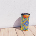 Summer ,Sicilian tiles ,citrus,oranges,majolica,lemons ,Mediterranean  Travel Mug Gallery Image 4