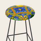 Summer ,Sicilian tiles ,citrus,oranges,majolica,lemons ,Mediterranean  Stool Gallery Image 2