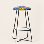 Summer ,Sicilian tiles ,citrus,oranges,majolica,lemons ,Mediterranean  Stool Gallery Image 1