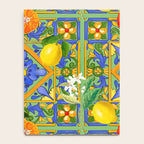 Summer ,Sicilian tiles ,citrus,oranges,majolica,lemons ,Mediterranean  Notebook Gallery Image 4