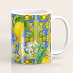 Summer ,Sicilian tiles ,citrus,oranges,majolica,lemons ,Mediterranean  Coffee Mug Gallery Image 1