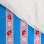 Strawberry Ribbons On Blue Comforter Gallery Image 4