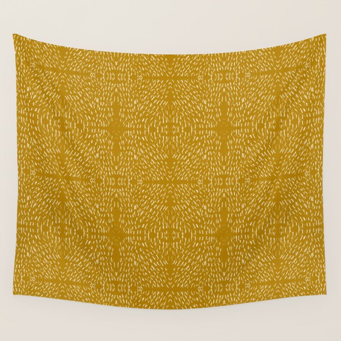Celestial Stars Art, Mustard Yellow, Boho Wall Art Wall Tapestry Gallery Image 4