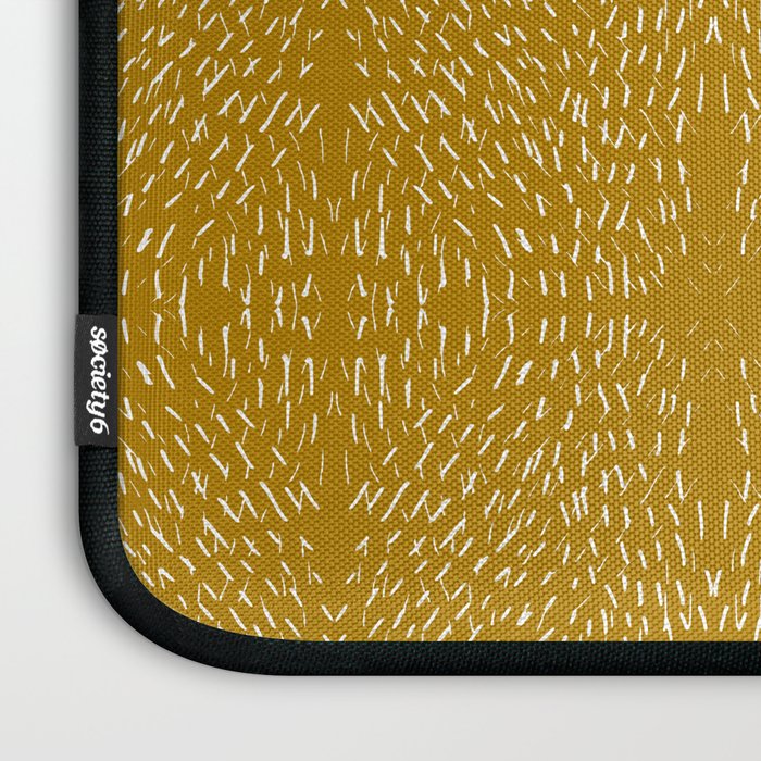 Celestial Stars Art, Mustard Yellow, Boho Wall Art Laptop Sleeve Gallery Image 3