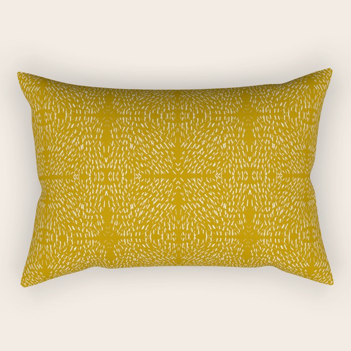 Celestial Stars Art, Mustard Yellow, Boho Wall Art Rectangular Pillow Gallery Image 1
