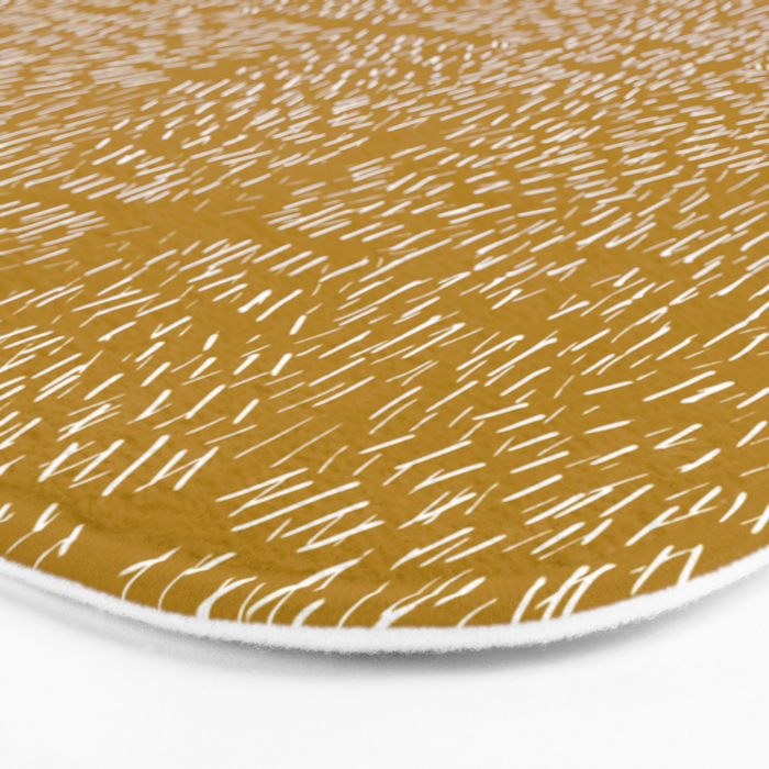 Celestial Stars Art, Mustard Yellow, Boho Wall Art Bath Mat Gallery Image 3