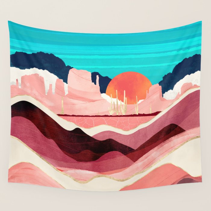 Sunset Desert Wall Tapestry Gallery Image 1