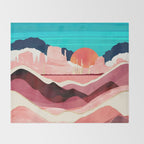 Sunset Desert Throw Blanket Gallery Image 2