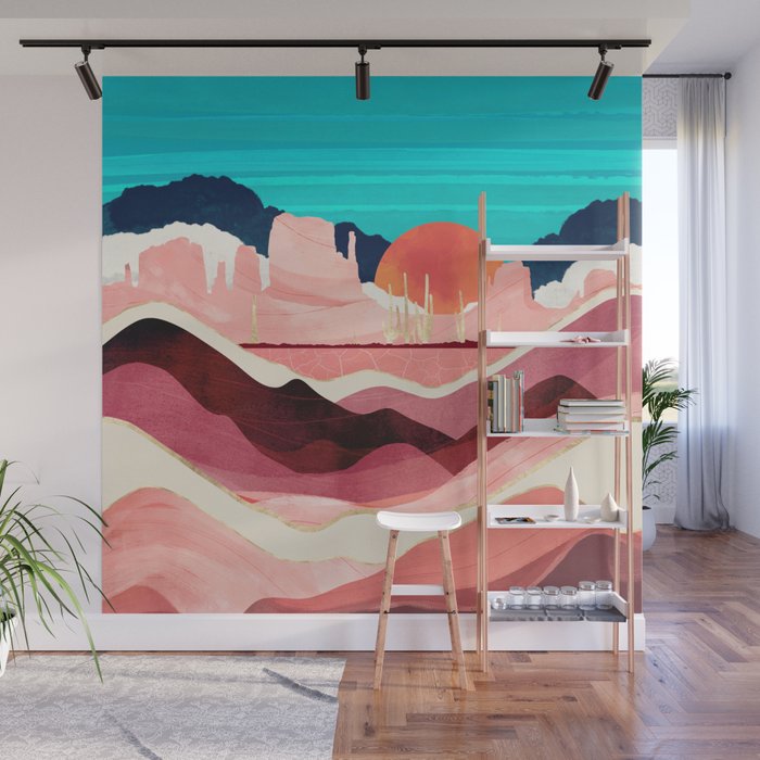 Sunset Desert Wall Mural Gallery Image 1