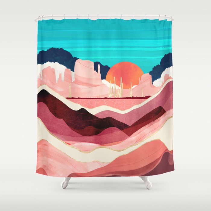 Sunset Desert Shower Curtain Gallery Image 1