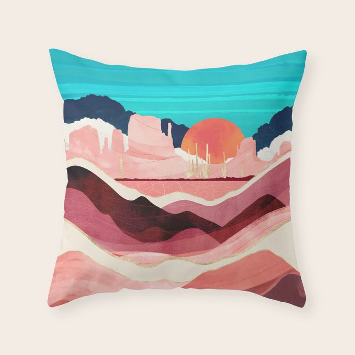 Sunset Desert Throw Pillow Gallery Image 6