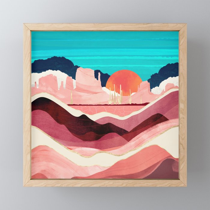 Sunset Desert Mini Art Print Gallery Image 1