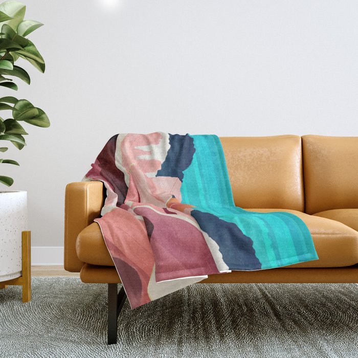 Sunset Desert Throw Blanket Gallery Image 1