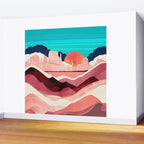 Sunset Desert Wall Mural Gallery Image 2
